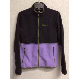 Marmot Jacket Womens Small Purple Black Rocklin Fleece Full Zip